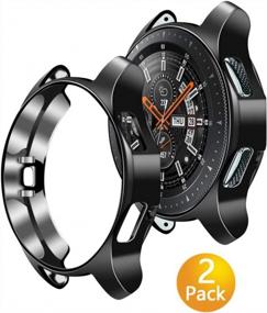 img 4 attached to Комплект защитной пленки и бампера Tensea 2-в-1 для Samsung Galaxy Watch 4 Classic 46 мм - включает 2 упаковки защитной пленки из закаленного стекла и чехлы для часов из ТПУ черного цвета (46 мм)