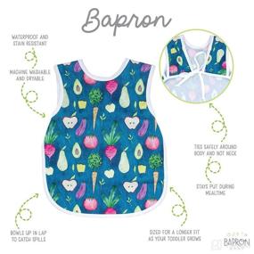 img 3 attached to 🍅 BapronBaby Organic Produce Bapron - Soft Waterproof Stain Resistant Bib - Machine Washable - Size Preschool (3-5 years)