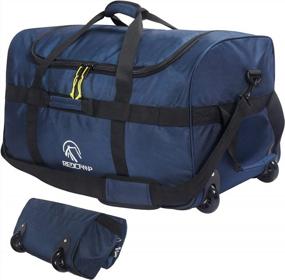 img 4 attached to Путешествуйте стильно со складной спортивной сумкой REDCAMP — складная, колесная и идеальная для всех ваших потребностей в походном снаряжении!