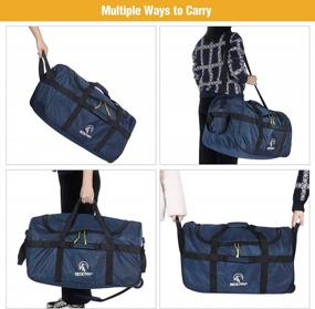 img 3 attached to Путешествуйте стильно со складной спортивной сумкой REDCAMP — складная, колесная и идеальная для всех ваших потребностей в походном снаряжении!