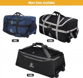 img 1 attached to Путешествуйте стильно со складной спортивной сумкой REDCAMP — складная, колесная и идеальная для всех ваших потребностей в походном снаряжении!