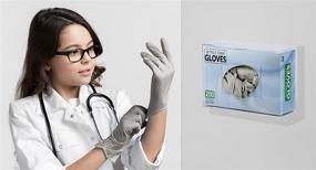 img 2 attached to Clear Acrylic Single-Sided Glove Box Holder Dispenser - Ideal For Medical, Exam, Latex, Nitrile, Rubber, And Disposable Gloves - GLOVES NOT INCLUDED