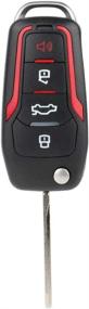 img 4 attached to 🔑 OCPTY 1 X Replacement Flip Key Remote Control Fob Transmitter for 2005-2013 Ford Mustang CWTWB1U331, 4 Buttons, 315 Mhz, 63 Chips