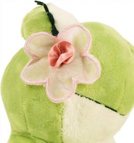 img 2 attached to BOHS Plush Lady Frog With Flower On Head- Stuffed Animal - Valentines Gift For Girls -11 Inches