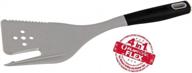 flipfork 4 в 1 нейлоновая кухонная утварь: лопатка, вилка, мясорубка, измельчитель трав - идеально подходит для всех плит и сковородок (черный) логотип