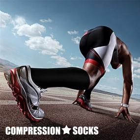 img 2 attached to Медные компрессионные носки - улучшайте кровообращение и комфорт в течение всего дня с 3 парами CHARMKING'S для женщин и мужчин