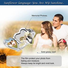 img 2 attached to Cherish Memories Forever With SOULMEET'S Sterling Silver Heart Sunflower Locket Ring - Personalized And Poison-Free (Sizes 5-10)
