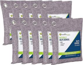 img 4 attached to 🌿 Breathe Green Bamboo Charcoal Bags Odor Absorber (10-Pack) - Natural Freshener Eliminates Odors & Moisture in Home, Pets, Car, Closet, RV