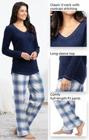 img 1 attached to Cozy Winter Pajamas For Women: PajamaGram Fleece Pullover Top