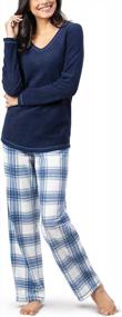 img 4 attached to Cozy Winter Pajamas For Women: PajamaGram Fleece Pullover Top