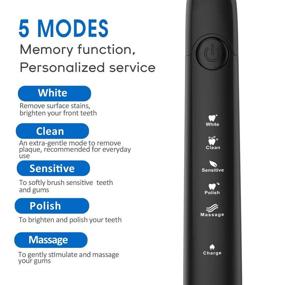img 1 attached to Waterproof Rechargeable Electric Toothbrush - Enhanced with Electronic Technology