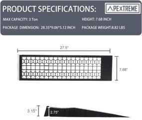 img 3 attached to 🚗 Apextreme Plastic Car Service Ramp Low Profile 3 Ton Truck Vehicle 2 Pack: Ultimate Lift Solution for Effortless Vehicle Maintenance