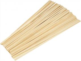 img 2 attached to Удлиненные бамбуковые палочки для рукоделия, 400 шт., деревянные палочки длиной 15,7 дюйма и шириной 3/8 дюйма для рукоделия