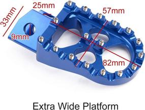 img 1 attached to Motor-mh Широкие CNC мотоциклетные подножки подножек для 🏍️ Ямахи PW50 1981-2019, PW80 1983-2017, TTR90 2000-2003, TW200 1987-2020 - голубые.