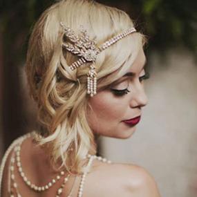 img 4 attached to Silver 1920'S Flapper Headband With Rhinestones, Pearl Tassel & Gatsby Headdress For Women & Girls