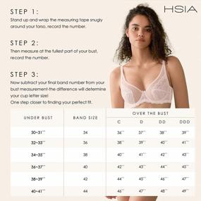 img 1 attached to HSIA Women'S Lace Floral Minimizer Underwire Bra - Full Coverage Plus Size Bra With Unlined, Unpadded Design
