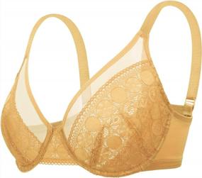 img 3 attached to HSIA Women'S Lace Floral Minimizer Underwire Bra - Full Coverage Plus Size Bra With Unlined, Unpadded Design