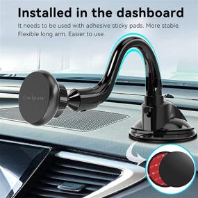 img 3 attached to Dashboard Windshield Industrial Strength Adjustable Telescopic Car Electronics & Accessories