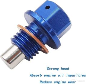 img 2 attached to 🔧 Taiss Magnetic Drain Plug (Blue), M14x1.5 Oil Sump Drain Nut Drain Bolt for Efficient Vehicle Maintenance