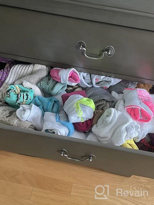 img 1 attached to Joyoldelf Sock Drawer Organizer Divider Underwear Organizer 24-Cell Fabric Dresser Drawer Sock Organizers For Socks Lingerie, Handkerchiefs, Ties (Blended-Grey) review by Peter Boisvert