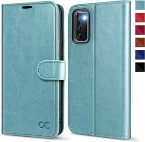 img 4 attached to Samsung Galaxy S20 6.2 Inch Case, PU Leather Folio Flip Wallet With RFID Blocking Card Holders Kickstand Magnetic Closure Shockproof Cover - Mint Green