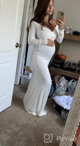 img 5 attached to Capture Forever: облегающее платье для беременных JustVH с перекрестным вырезом для потрясающих фотосессий