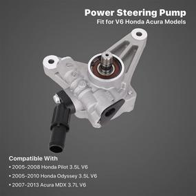 img 3 attached to 🔧 High-Quality Power Steering Pump for 2005-2008 Honda Pilot, 2005-2010 Honda Odyssey, 2007-2013 Acura MDX - Replace OEM Part Numbers 21-5442, 56110-RGL-A03, 56110-PVJ-A01, 56110-RYE-A02