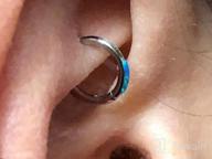 img 1 attached to Versatile Piercing Jewelry: GAGABODY Surgical Steel Clicker Hoop Rings In 20G-14G With CZ/Opal/Shell/Turquoise Accents For Septum, Rook, Tragus, Helix, And Lobe, Available In 6Mm-12Mm Sizes review by Teresa Diers