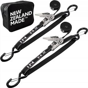 img 4 attached to 2,400Lbs Heavy Duty Ratchet Boat Straps - New Zealand Made Trailer Tie Down For Boats