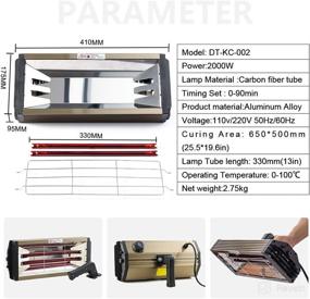 img 3 attached to DATOU BOSS Infrared Paint Curing Lamp 2000W - Effective Heat Lamp for Car Body Repair Paint Curing Systems and Paint Booths