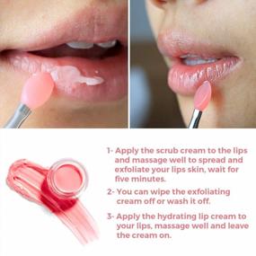 img 2 attached to Маска для губ DOUBLE-EFFECT, Маска для губ + Интенсивный скраб для губ, Праймер для губ, Маска для сна для губ, Восстанавливающее средство для губ, Восстанавливающий бальзам для губ
