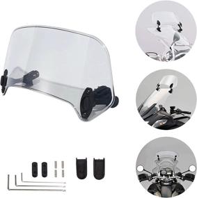 img 4 attached to 🏍️ Enhance Your Riding Experience with the JOYON Universal Motorcycle Windshield Extension Spoiler - Fits Kawasaki Yamaha BMW Harley Suzuki Buell Ducati Aprilia (210mm Smoke)