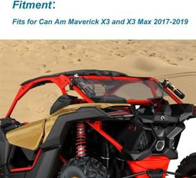 img 3 attached to UTV Can-Am Maverick X3 & X3 Max 2017-2020 Rear Windshield Mesh Window Net Shade Cover (2 Seat)