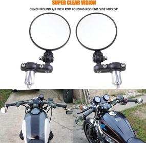 img 1 attached to ORAEVY Universal Motorcycle Mirrors Compatible