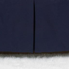 img 1 attached to Pleated Mini Crib Skirt: Soft Microfiber Bed Skirt With Durable Platform, Navy Blue, 24" X 38" And 12" Drop Dust Ruffle – Ideal For Portable Cribs, Silk-Looking Finish, Easy To Wash