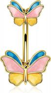 выставляйте напоказ свой стиль с кольцом для пупка jewseen's 14g butterfly - ювелирные изделия для пирсинга пупка для женщин логотип