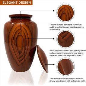 img 1 attached to Handcrafted Funeral Memorial Chestnut Brown Cremation Urn For Human Ashes Adult - Smartchoice