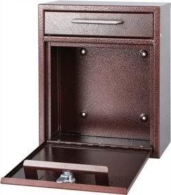img 1 attached to KYODOLED Steel Key Lock Mail Boxes Outdoor,Locking Wall Mount Mailbox,Security Key Drop Box,12Hx 10.51Lx 4.68W Inches,Bronze Large