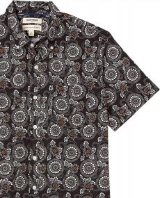 img 1 attached to Men'S Printed Poplin Shirt With Standard Fit And Short Sleeves By Goodthreads