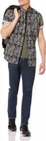 img 2 attached to Men'S Printed Poplin Shirt With Standard Fit And Short Sleeves By Goodthreads