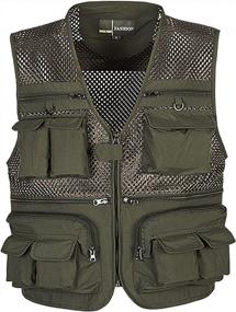 img 4 attached to Mens Summer Outdoor Vest: Flygo Safari Fishing Travel Photo Pockets For Work & Play