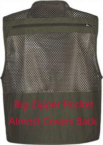 img 2 attached to Mens Summer Outdoor Vest: Flygo Safari Fishing Travel Photo Pockets For Work & Play