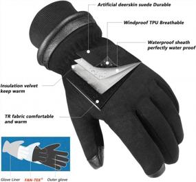 img 3 attached to Men'S & Women'S OZERO Heated Winter Gloves - Touchscreen, Waterproof, Anti-Slip Thermal Glove Gift For Dad.