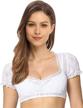 women's white blouse dirndl crop top bavarian oktoberfest classic clearlove logo
