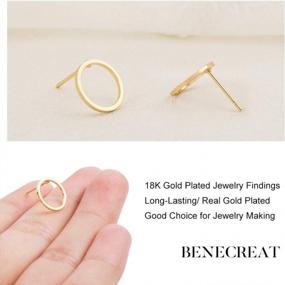 img 3 attached to 20PCS BENECREAT Minimalist Circle Earring Studs - 18K Real Gold Plated For Valentine'S Day, Anniversaries, And Favors