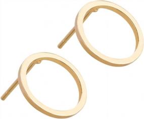 img 4 attached to 20PCS BENECREAT Minimalist Circle Earring Studs - 18K Real Gold Plated For Valentine'S Day, Anniversaries, And Favors