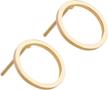 20pcs benecreat minimalist circle earring studs - 18k real gold plated for valentine's day, anniversaries, and favors logo