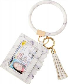 img 4 attached to 🔑 Coolcos Portable Wristlet Bracelet Bangle Wallet Keychain: Handy Wrist Keys Card Holder