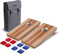 bring the fun anywhere with gosports portable cornhole game set - classic or wood designs, perfect for indoor and outdoor play, 6 bean bags included logo