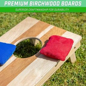 img 2 attached to Bring The Fun Anywhere With GoSports Portable Cornhole Game Set - Classic Or Wood Designs, Perfect For Indoor And Outdoor Play, 6 Bean Bags Included